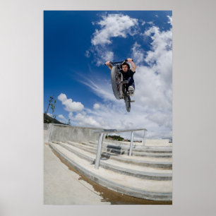 Póster Salto grande do ar de Bmx