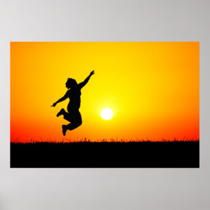 Póster Salto sunset