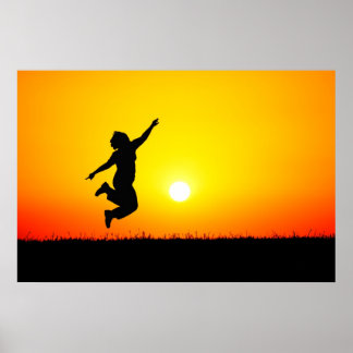 Póster Salto sunset