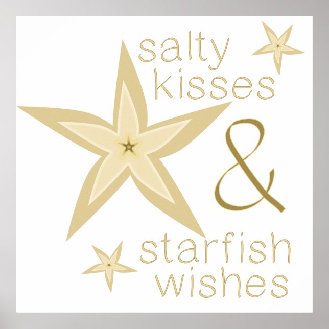 Poster Salty Kisses Starfish Deseja (Frente)