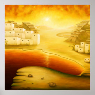 Poster "Salvação" - Médio Oriente, Pintura Sunset Orient