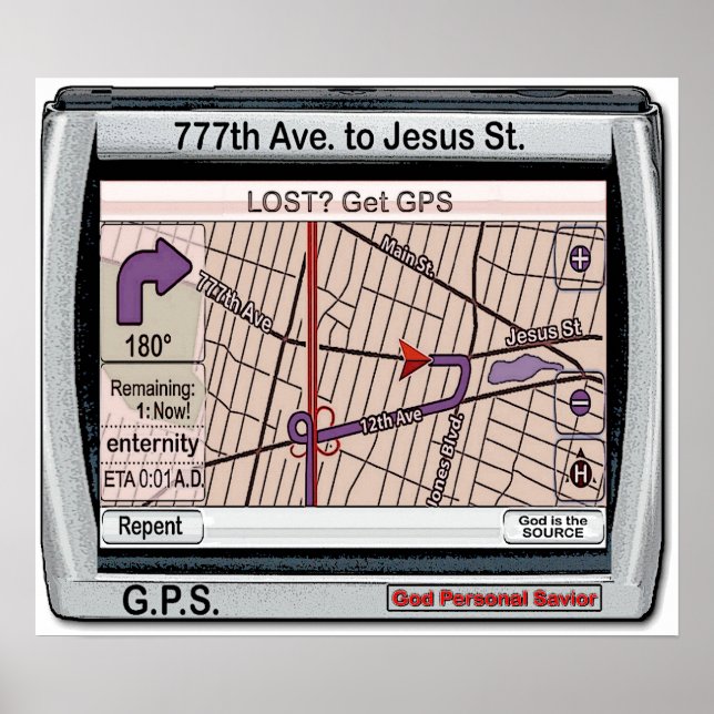 Póster Salvador Pessoal GPS Deus (Frente)