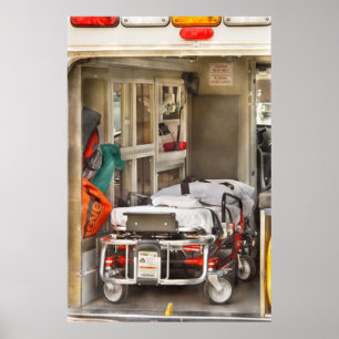 Póster Salvamento - dentro da ambulância