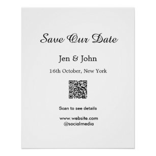 Póster Salvar a data Verificar QR para obter detalhes do 