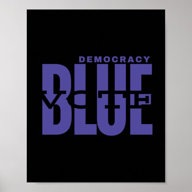 Poster Salvar a democracia - Votar azul - Tornar o Excele (Frente)
