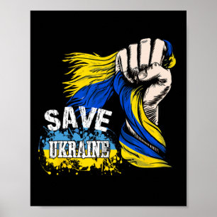 Poster Salvar a Ucrânia Nós Apoiamos a Ucrânia Apoie a Uc