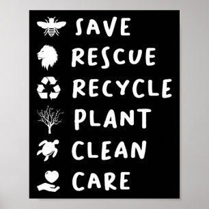 Poster Salvar Abelhas Resgate Liões Reciclar Plástico Sal