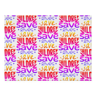 Póster Salvar Filhos, Salvar Vidas