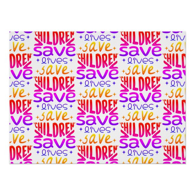 Póster Salvar Filhos, Salvar Vidas (Frente)