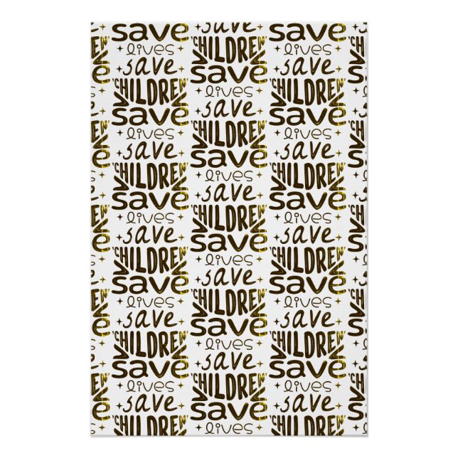 Póster Salvar Filhos, Salvar Vidas (Frente)