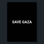 Poster Salvar Gaza - texto personalizado branco preto - m<br><div class="desc">Salve Gaza de texto personalizado preto e branco simples e minimalista e elegante poster. Texto branco totalmente personalizável, ou você pode simplesmente excluí-lo, em fundo preto de cor sólida. As cores são editáveis. Mostre seu apoio a Gaza. Verifique o resto da coleção para obter mais itens de coordenação e correspondência....</div>