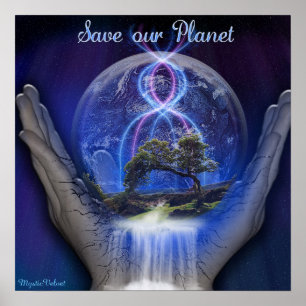 Póster Salvar nosso planeta