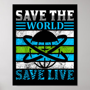Poster Salvar o planeta Terra Proteção Ambiental