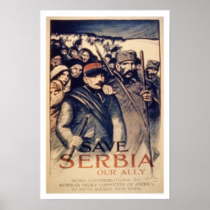 Póster "Salvar Serbia nosso aliado", o poster, 1915 (o