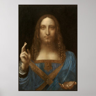 Poster Salvator Mundi c 1500 Leonardo da Vinci Arte Fina