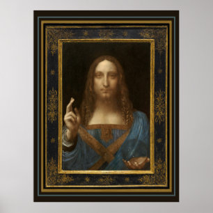 Poster Salvator Mundi c 1500 Leonardo da Vinci Arte Fino