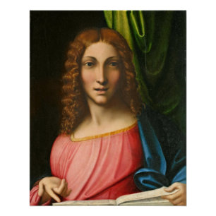 Póster Salvator Mundi, C. 1515 (óleo no painel)