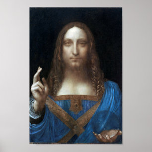 Poster Salvator Mundi, Cristo de Jesus, Leonardo da Vinci