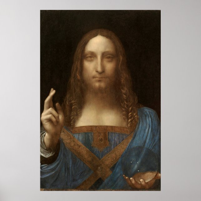Poster Salvator Mundi por Leonardo da Vinci (Frente)