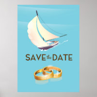 Salve a Data iate vintage e anéis de casamento