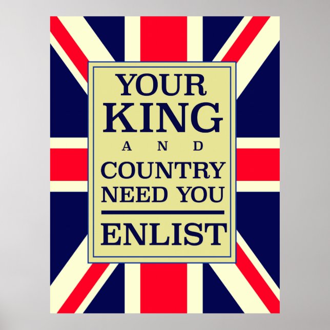 Poster Salve a Data Vintage Union jack (Frente)