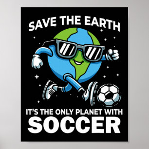 Poster Salve a Design de futebol terrestre - Dia da Terra