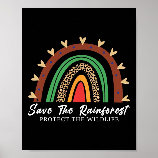 Poster Salve A Floresta Tropical Protege O Ambiente Da Vi (Frente)