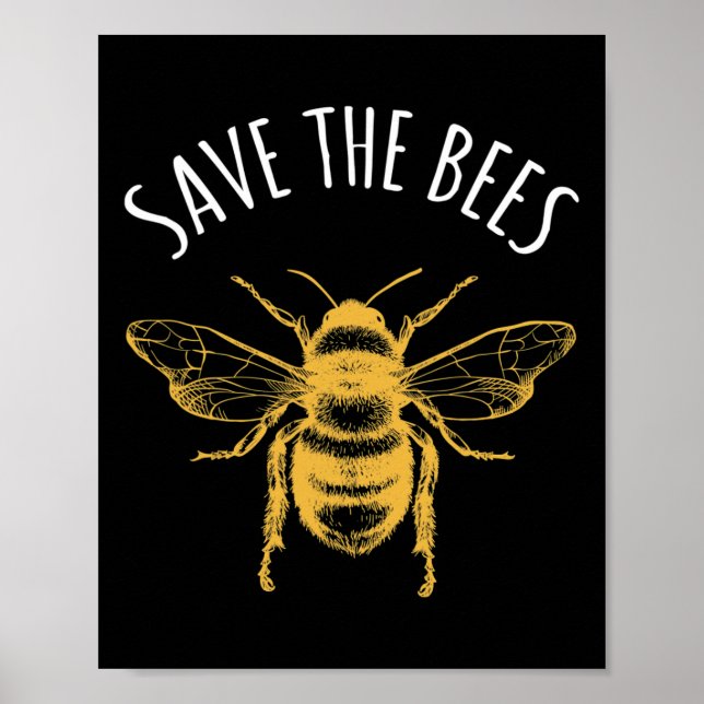 Poster Salve As Abelhas Dia Da Terra Salve Nosso Ambiente (Frente)