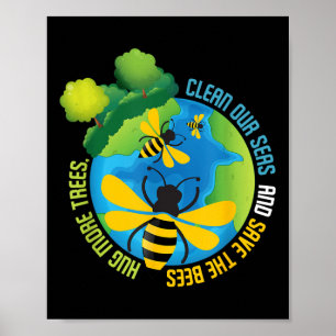 Poster Salve As Abelhas - Proteção Ambiental Dia Da Terra