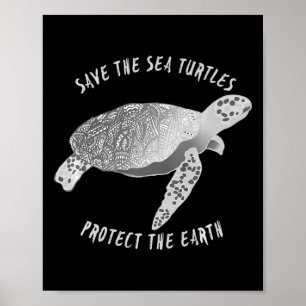 Poster Salve As Tartarugas Marítimas Protegem O Oceano Te