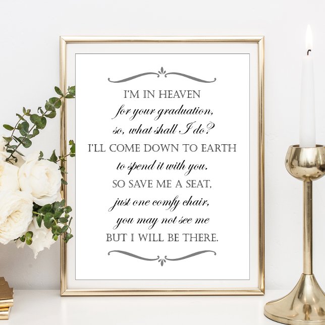 Poster Salve-Me Uma Cadeira De Graduação Elegante (Criador carregado)