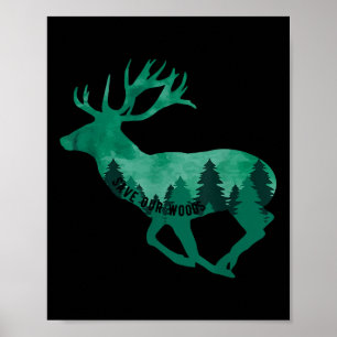 Poster Salve nossa floresta, proteção ambiental, natureza