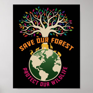 Poster Salve nossa floresta Proteja nosso Parque Nacional
