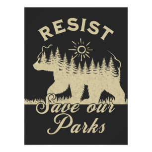 Póster Salve Nossos Parques, Defenda Os Parques DOGE Não