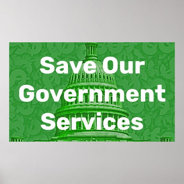 Poster Salve nossos serviços de Governo (Frente)