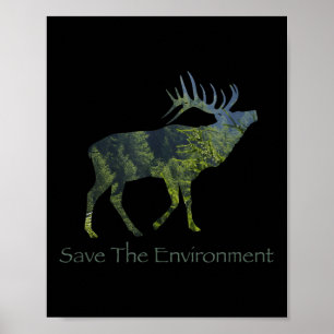 Poster Salve O Ambiente De Silhouette