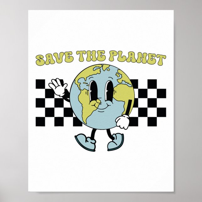 Poster Salve O Ambiente Planeta Do Dia Da Terra (Frente)