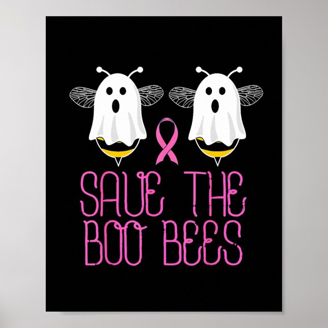 Poster Salve o Cancer de mama das abelha Boo (Frente)