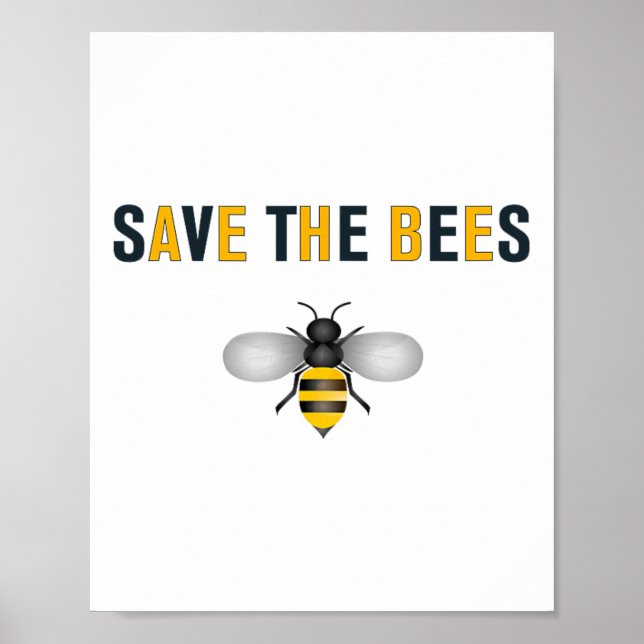 Poster Salve O Dia Da Terra Das Abelhas Salve O Presente  (Frente)