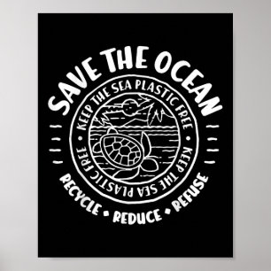Poster Salve O Oceano, Proteção Ambiental, Scuba Di