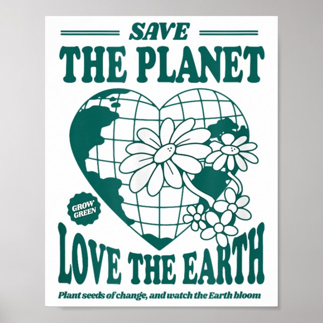Poster Salve O Planeta Ama A Terra Prote Ambiental (Frente)