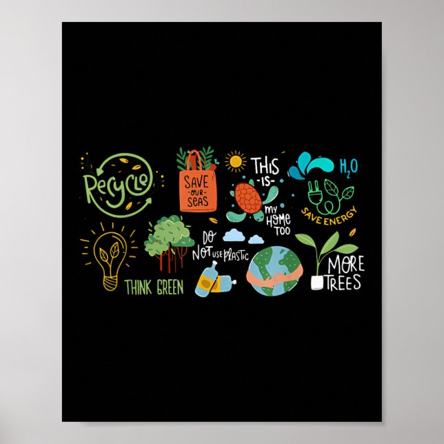 Poster Salve O Planeta Reciclar Do Dia Da Terra Pr (Frente)
