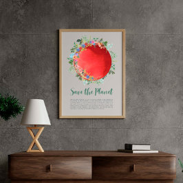 Poster Salve o planeta Terra Dia Proteja nosso planeta