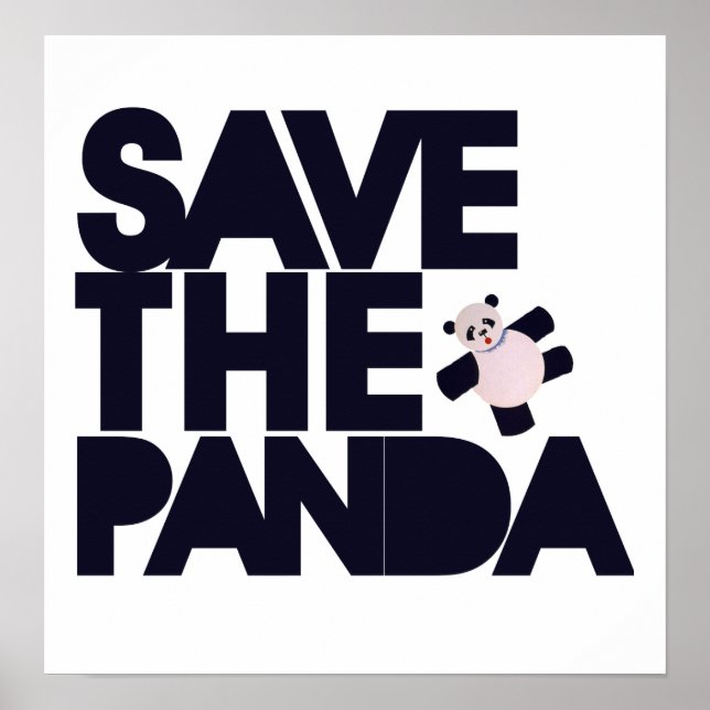 Póster Salve o Urso de Panda (Frente)