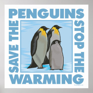 Poster Salve os pinguins