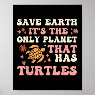Poster Salve Tartarugas Dia da Terra 2025 Tartarugas