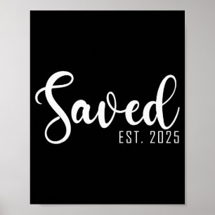 Poster Salvo Est. 2025 Batismo Cristão Mulheres Meninas