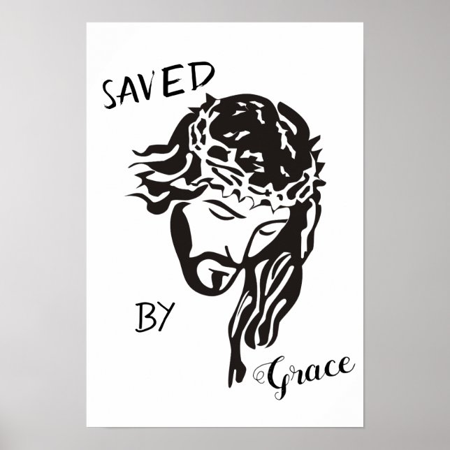 Poster Salvo pela Graça de Deus Jesus SVG (Frente)