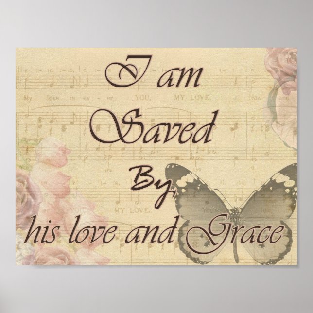 Póster Salvo pelo seu amor e graça (Frente)