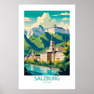 Poster Salzburg Austria Famosos Locais de Viagem